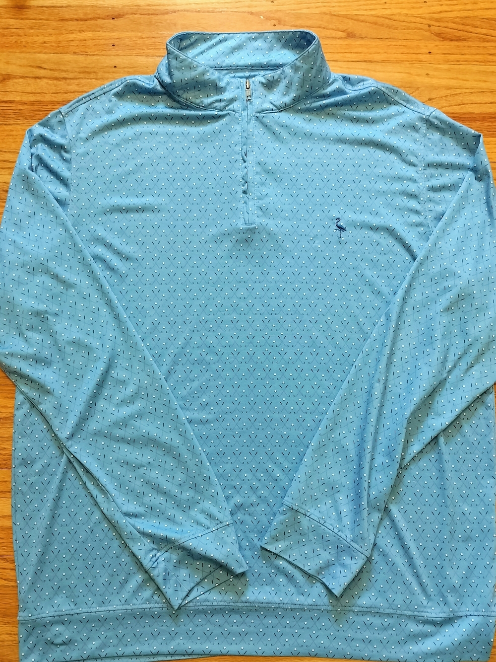 TailorByrd Men's Golf Clubs Performance Light Blue 1/4-Zip Sweatshirt. Size XXL